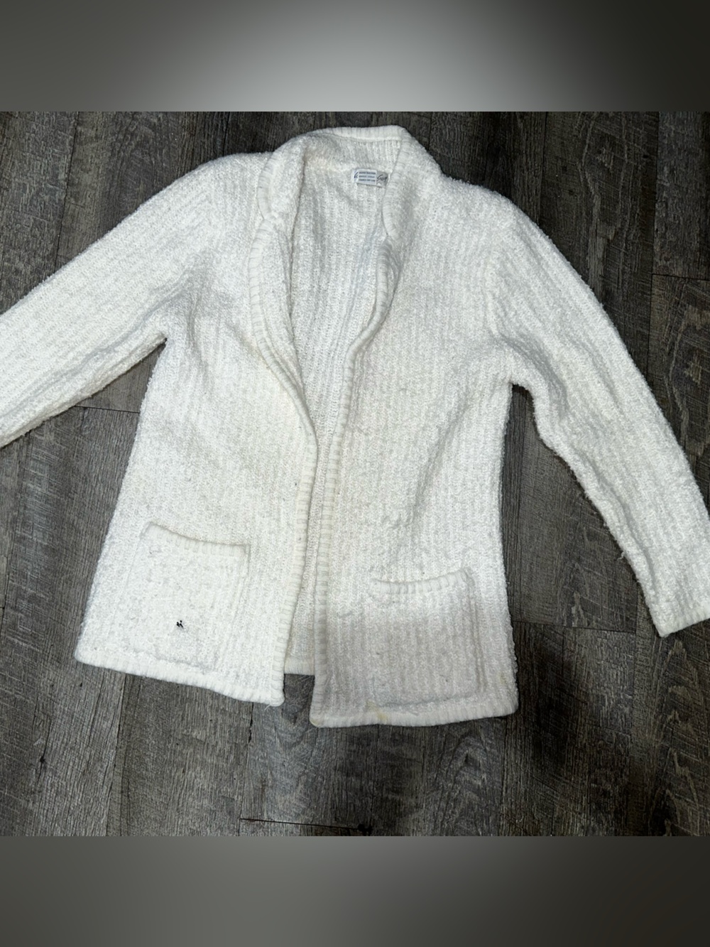 Cozy Open-Front Cream Bouclé Cardigan Sweater